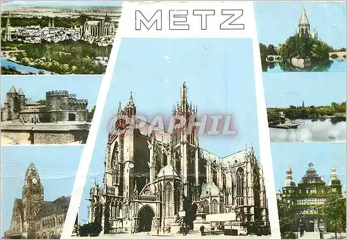 Moderne Karte Souvenir de Metz (Moselle)