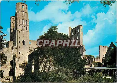 Cartes postales moderne Abbaye du Jumieges (S M) Ruines de l'Abbatiale les Deux tours de la facade occidentale et le pig