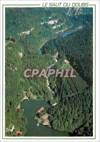 Cartes postales moderne Images de Franche Comte Le Saut du Doubs Haut 27 m Frontiere Franco Suisse l'arrivee au saut du