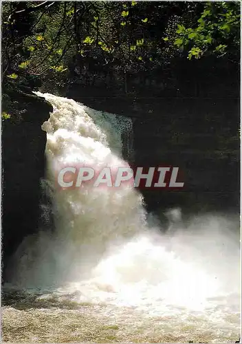 Moderne Karte Images de Franche Comte Le Saut du Doubs Frontiere Franco Suisse la chute (hauteur 27 m)