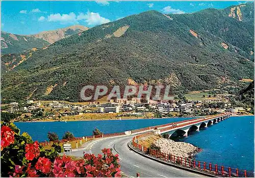 Cartes postales moderne Les Hautes Alpes Serre Poncon Savines le Lac (800m) Le Pont (925 m de Long)