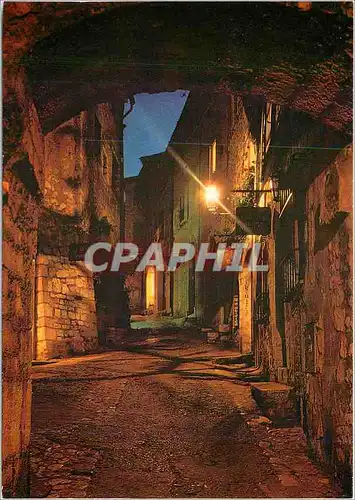 Cartes postales moderne Reflets de la Cote d'Azur Saint Paul (A Mmes) La Grand Rue la nuit