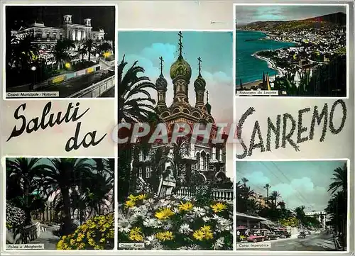 Cartes postales moderne Saluti da Sanremo Chiesa Russa Russie Russia