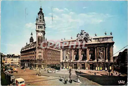 Cartes postales moderne Lille (Nord) Place du Theatre l'Opara et la Bourse