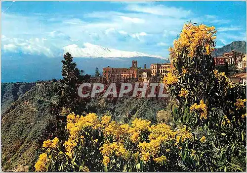 Cartes postales moderne Taormina Etna et St Dominique