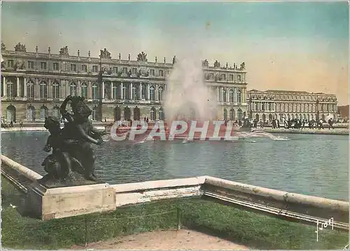 Cartes postales moderne Versailles Facade du Palais sur les parterres d'eau