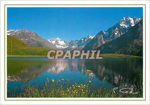 Moderne Karte Regard sur la montagne L'Oisan LAC DU PONTET 5ALT 1982 m