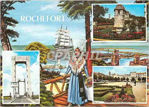 Moderne Karte Rochefort (Charente Mme) L'Echauguette