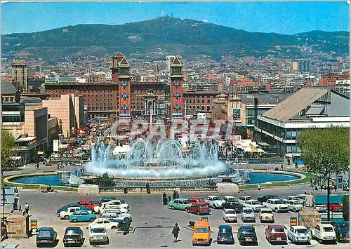 Moderne Karte Barcelona Panorama depuis le Musee d'Art catalan