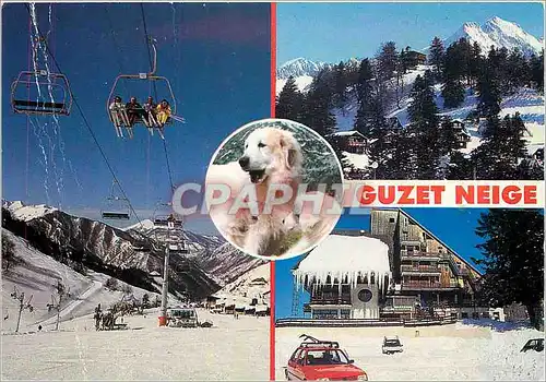 Cartes postales moderne Guzet Neige (Ariege) Station Ete Hiver Alt 1300 m