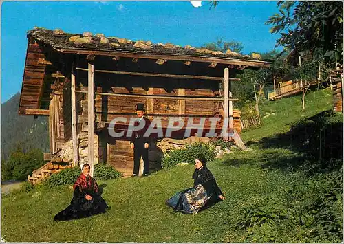 Cartes postales moderne Haluteluce (Savoie) alt 1150 m costumes authentiques d'Hauteluce