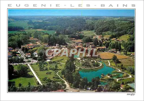 Cartes postales Les Landes Touristiques France Eugenie les Bains vue generale aerienne les Jardins d'eau