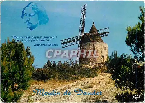 Cartes postales Fontvieille (B du R) Le Moulin de Daudet d'ou le grand Conteur a date ses lettres