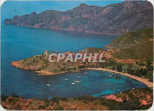 Moderne Karte Panorama de la Corse Girolata L'un des plus beaux panorama de l'Ile