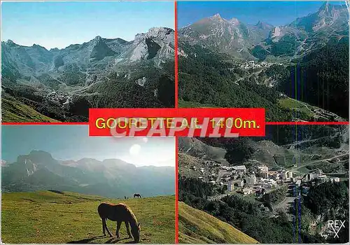 Cartes postales moderne Les Pyrenees Gourette (alt 1400 m) dodminee par le Pic du Ger (alt 2613 m)