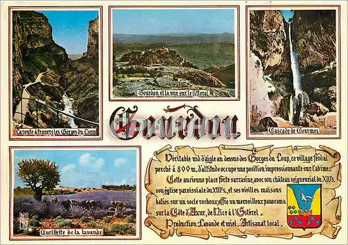 Cartes postales moderne Paysage de France Gourdon Alpes Mmes