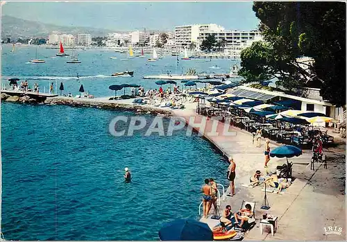 Moderne Karte La Cote d'Azur French Riviera Juan les Pins Belles Rives