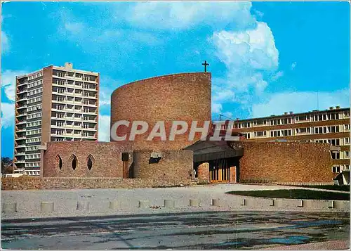 Moderne Karte Hem (Nord) Eglise St Andre (Cite des Longchamps)