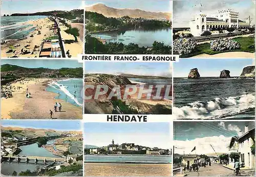 Cartes postales moderne Hendaye Plage vue generale casino