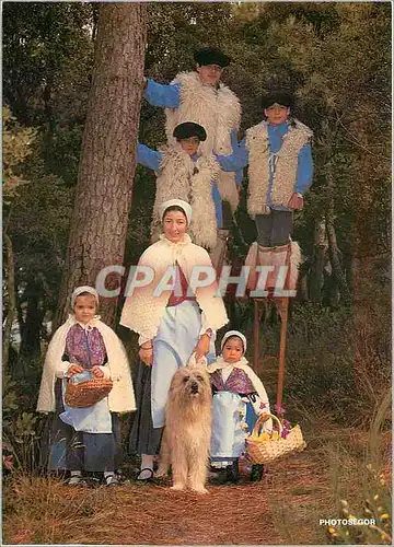 Moderne Karte Lous Paloumayeres d'Hossegor prix d'art populaire Folklore Chien