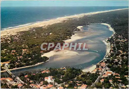 Moderne Karte Hossegor le lac marin l'ocean