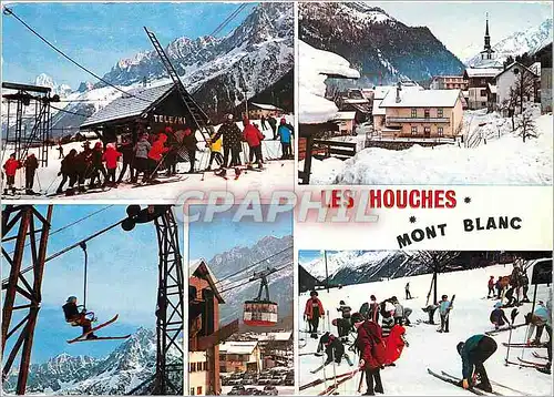 Moderne Karte Les Houches Mont Blanc (Haute Savoie) alt 1003m