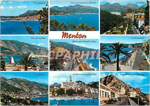 Cartes postales moderne La Cote d'Azur Menton