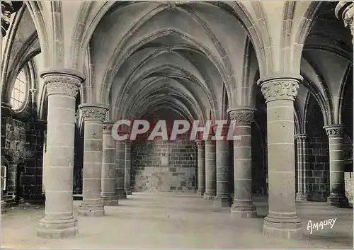 Cartes postales moderne Mont St Michel L'Abbaye Salle des chevaliers (XIIIe s)