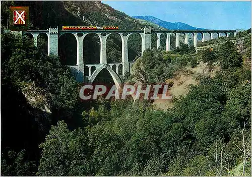 Cartes postales moderne Lumiere et Couleurs de la Cerdagne le Pont Sejourne viaduc en granit sur la ligne de chemin de f