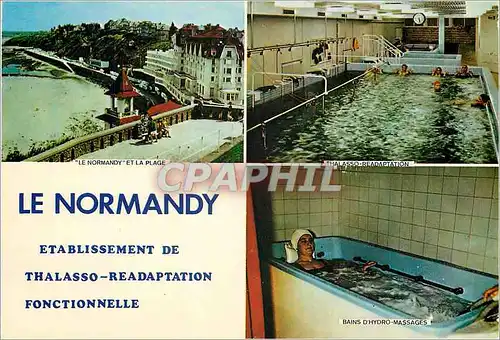 Moderne Karte Granville (Manche) Le Normandy et la plage Thalasso Readaptation Bains d'Hydro Massages