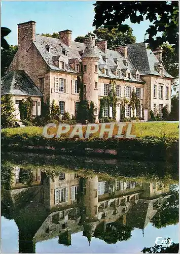 Moderne Karte La Normandie Pittoresque Cosqueville (Manche) Le chateau et les batiments lateraux sont plus rec