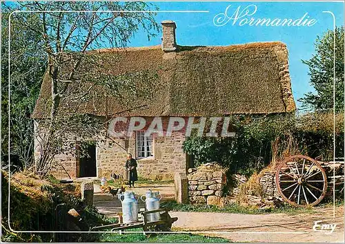 Cartes postales moderne La Normandie Pittoresque Chaumiere normande