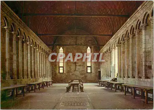 Cartes postales moderne Le Mont Saint Michel  Abbaye le refactoire des Moines