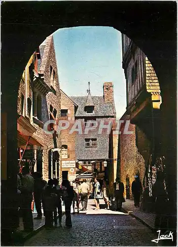 Moderne Karte Le Mont Saint Michel la grande rue