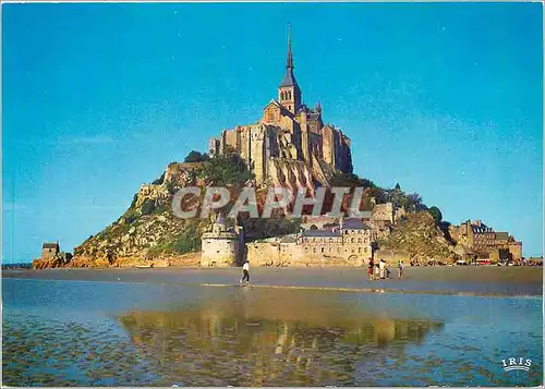 Moderne Karte Le Mont Saint Michel a maree basse