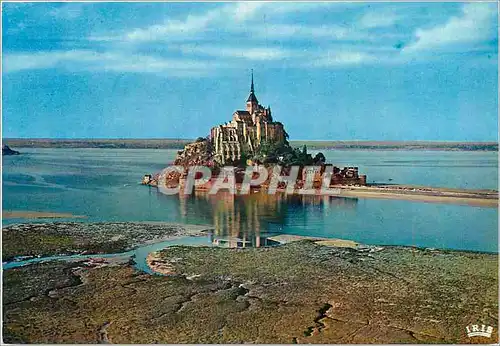 Cartes postales moderne Le Mont Saint Michel vue aerienne