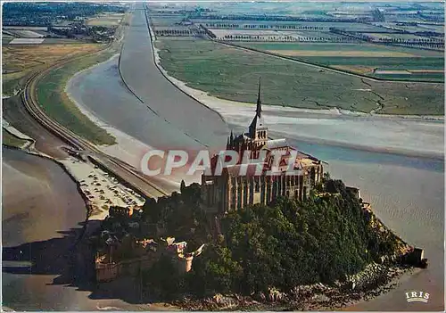 Cartes postales moderne Le Mont Saint Michel et le Couesnon vue aerienne