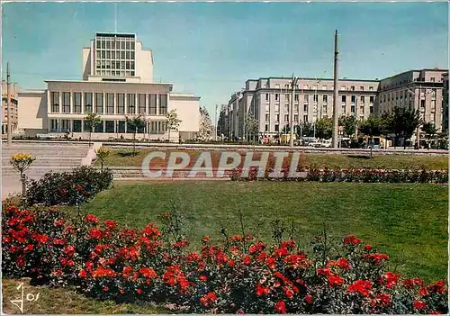 Moderne Karte Bretagne en couleurs Brest (Finistere) L'Hotel de Ville et la Place de la Liberte