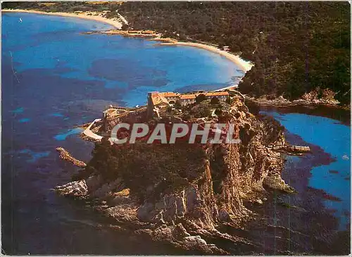 Moderne Karte Lumiere et beaute de la cote d'Azur Gros plan sur le Fort de Bregancon