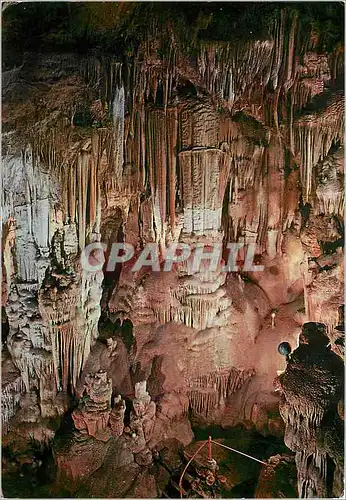 Moderne Karte L'Aven Grotte Marzal Ardeche France Les colonnes Romaine