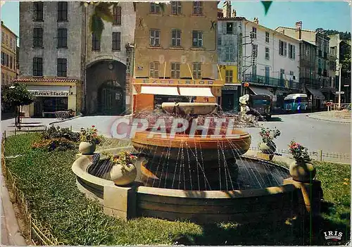 Moderne Karte La cote d'Azur French Riviera Hyeres les Palmiers La Fontaine et la Porte de la Rade Excelsior