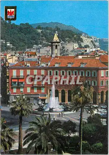 Cartes postales moderne Nice Vue partielle de la place Masssena au secons plan la colline du chateau