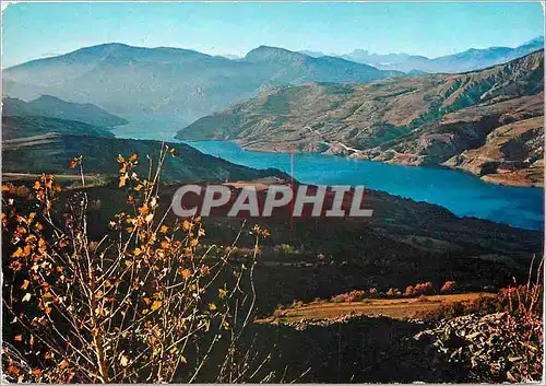 Moderne Karte Sites et Paysages de France Lac en montagne