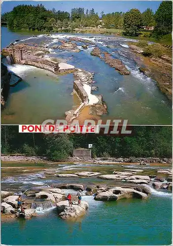 Cartes postales moderne Pont de Poitte (Jura) Le Camping et la Saisse en periode de basses eaux