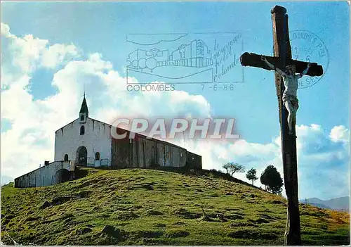 Cartes postales moderne Au col d'Osquich (Pyr Atlan) La chapelle St Antoine (706m)