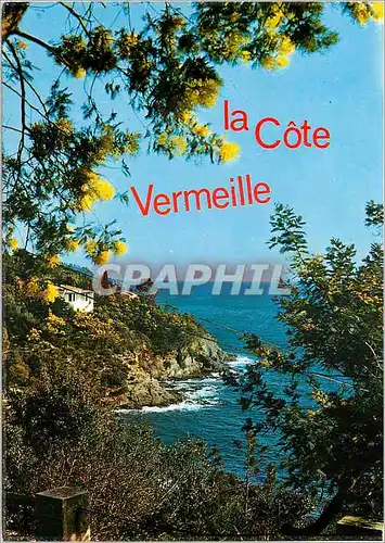 Moderne Karte Souvenir de la Cote Vermeille