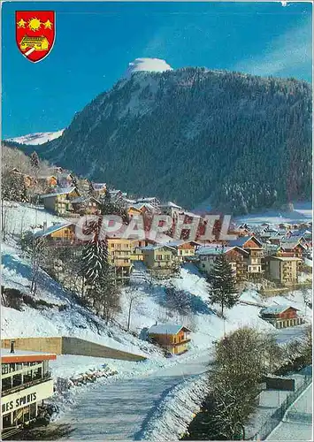 Moderne Karte Souvenir de Morzinz Avoriaz (Haute Savoie) France La pointe de Ressachaux (2174 m)