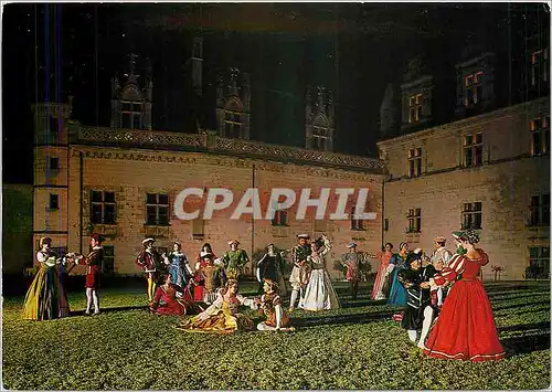 Moderne Karte Les Chateau de la Loire Amboise (Indre et Loire) Fete Renaissance d'Amboise soiree a la cour du