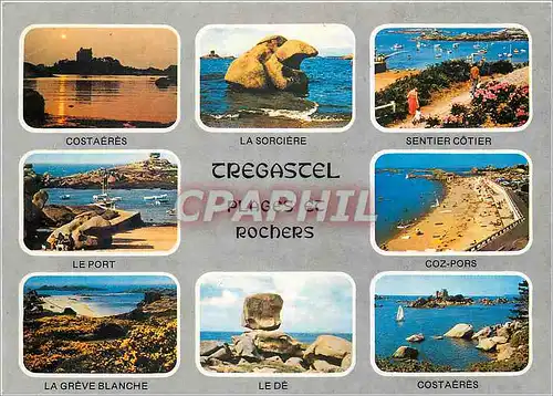 Cartes postales moderne La Bretagne en Couelurs Tregastel Le chateau de Costaeres