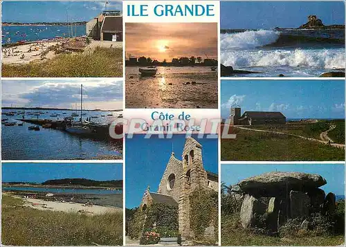 Moderne Karte Couleurs de Bretagne La cote de Granit Rose Ile grande